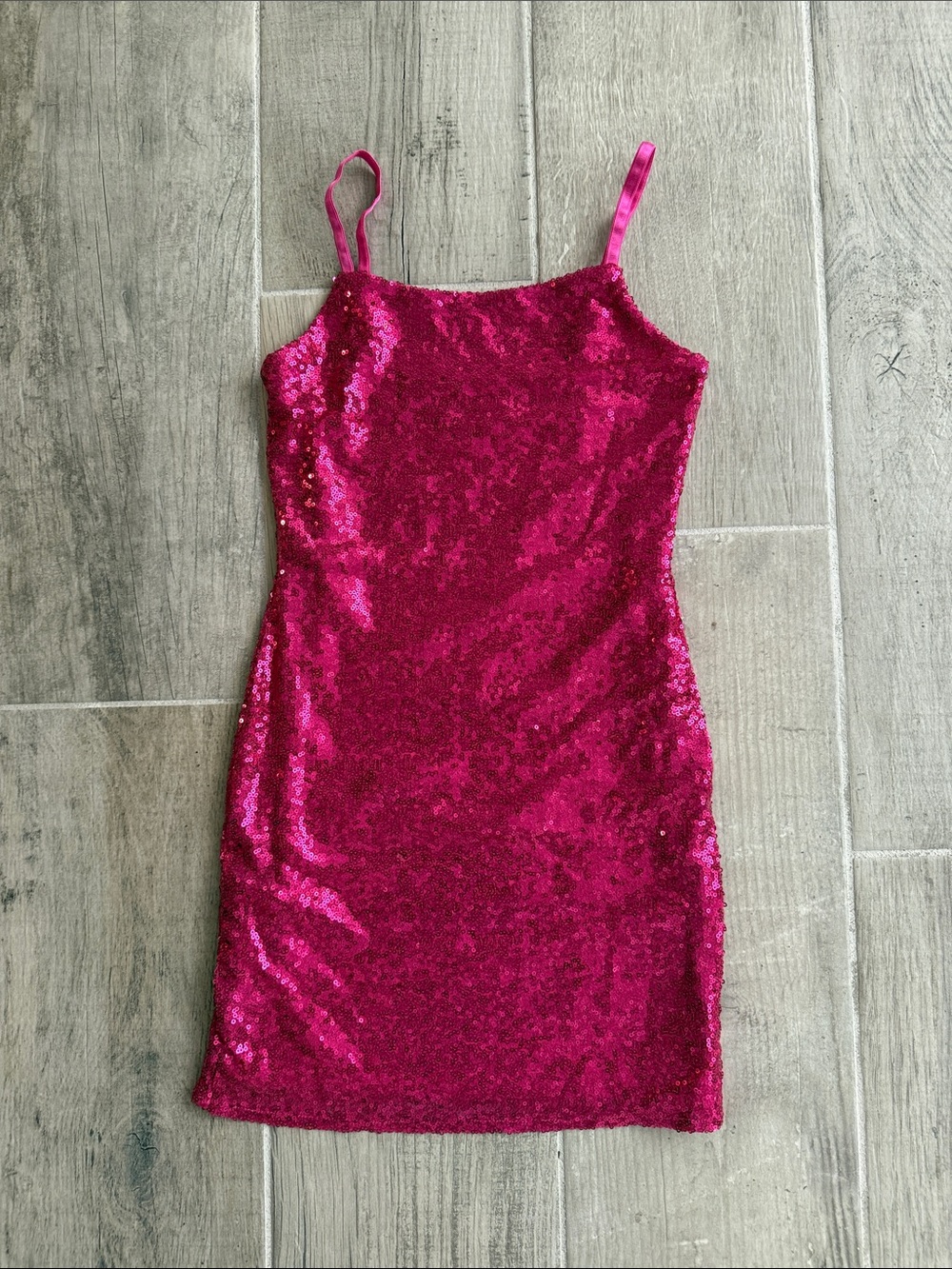 Fuchsia Sequin Slip Dress - Party Ready